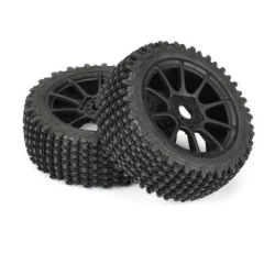 Proline 1/8 Gladiator M2 Fr/Rr BuggyTire MTD Blk Mach 10 (2)