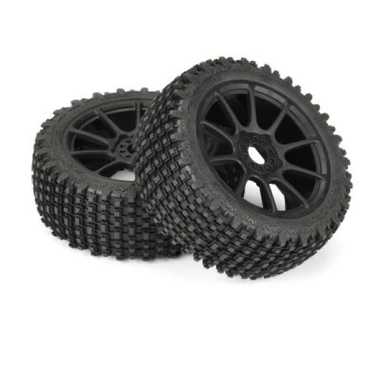 Proline 1/8 Gladiator M2 Fr/Rr BuggyTire MTD Blk Mach 10 (2)