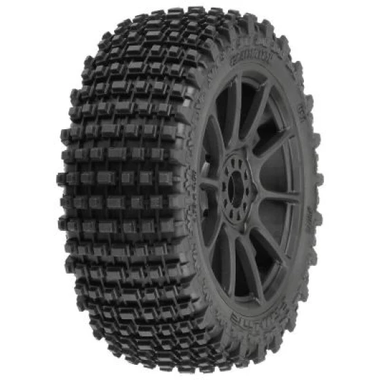 Proline 1/8 Gladiator M2 Fr/Rr BuggyTire MTD Blk Mach 10 (2)