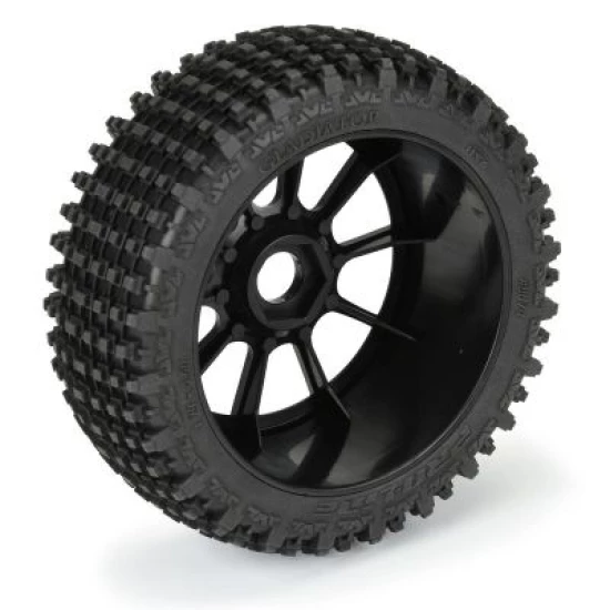 Proline 1/8 Gladiator M2 Fr/Rr BuggyTire MTD Blk Mach 10 (2)