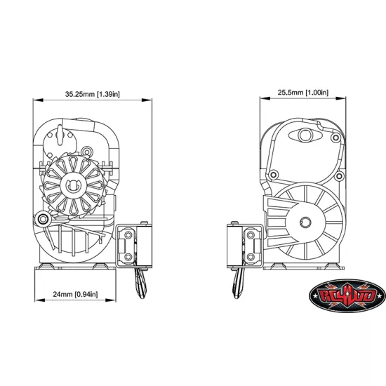RC4WD 1/10 Warn 8274 Winch (Z-E0075)