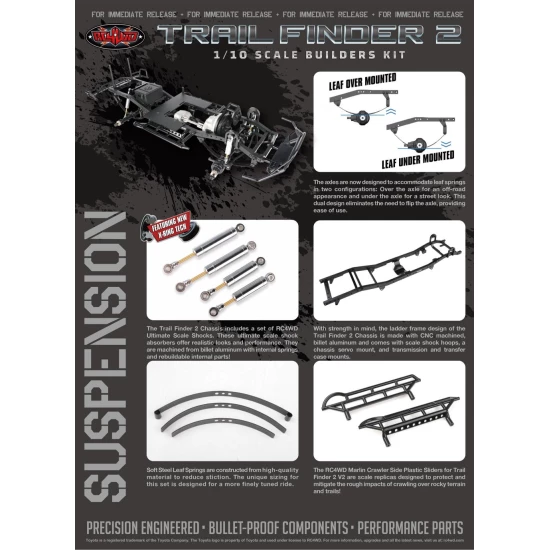 RC4WD Trail Finder 2 Truck 1/10 Scale Builders Kit (Z-K0069)