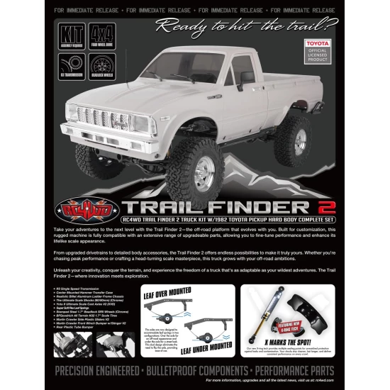 RC4WD Trail Finder 2 Truck Kit w/1982 Toyota Pickup Hard Body Complete Set (Z-K0070)
