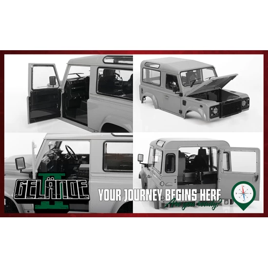 RC4WD Gelande II Kit w/ 2015 Land Rover Defender D90 Hard Body Set