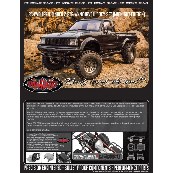 RC4WD Trail Finder 2 RTR w/Mojave II Body Set (Midnight Edition)