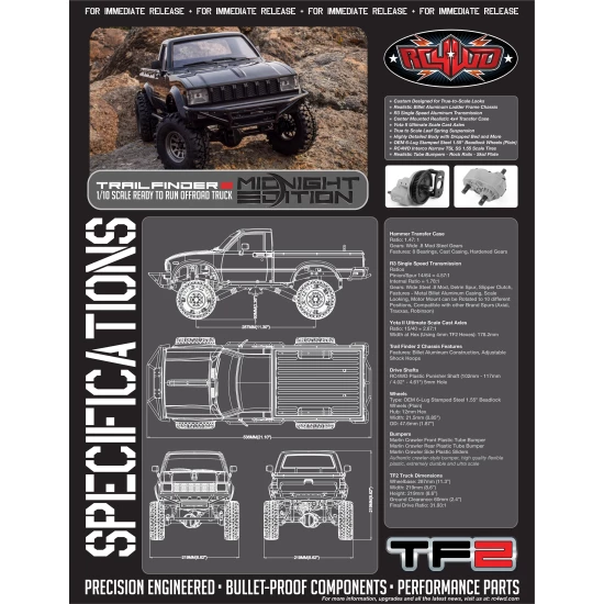 RC4WD Trail Finder 2 RTR w/Mojave II Body Set (Midnight Edition)