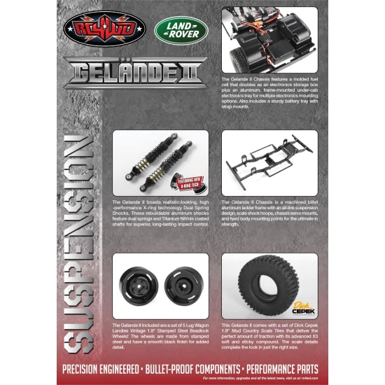 RC4WD Gelande II RTR W/ 2015 Land Rover Defender D90 Body Set (Grey) (Z-RTR0065)