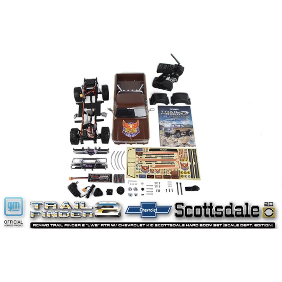 RC4WD Trail Finder 2 "LWB" RTR W/ Chevrolet K10 Scottsdale Hard Body Set (Scale Dept. Edition)