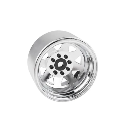 RC4WD 8 Lug Deep Dish Wagon 1.9 Steel Stamped Beadlock Wheels (Chrome) (Z-W0079)