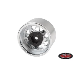 RC4WD 8 Lug Deep Dish Wagon 1.9 Steel Stamped Beadlock Wheels (Chrome) (Z-W0079)