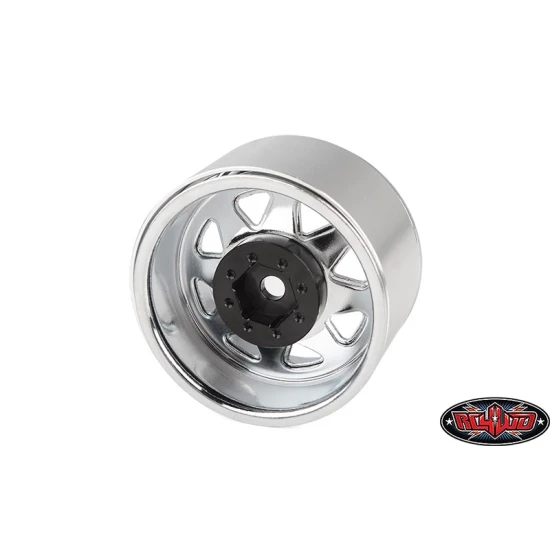 RC4WD 8 Lug Deep Dish Wagon 1.9 Steel Stamped Beadlock Wheels (Chrome) (Z-W0079)