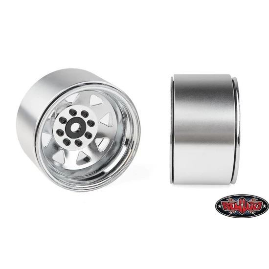 RC4WD 8 Lug Deep Dish Wagon 1.9 Steel Stamped Beadlock Wheels (Chrome) (Z-W0079)