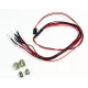 LED verlichting set met aluminium houders – 2 Wit – 2 Rood 1op10