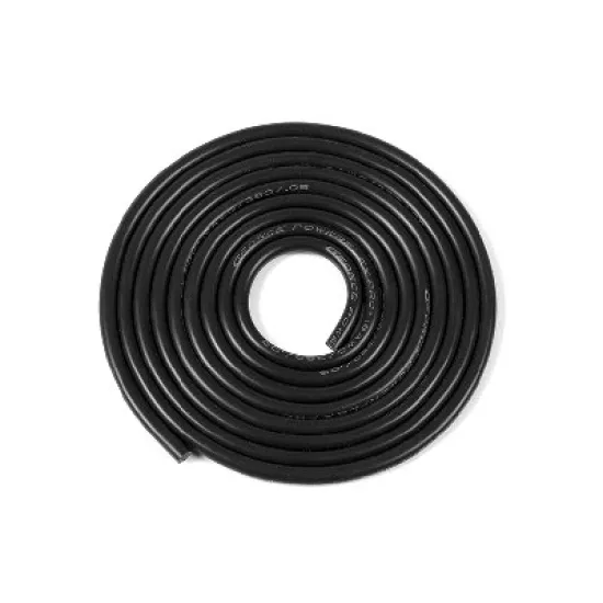Revtec Siliconen-kabel Powerflex PRO Zwart 18AWG 380/0.05 Strengen OD 2.3mm 1m
