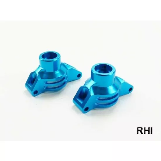 TT-02 Tamiya achterwielblokken (2) Blauw alu links en rechts