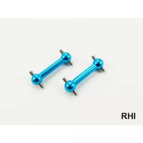 Aandrijfassen (2) Blauw alu voor/achter TT02