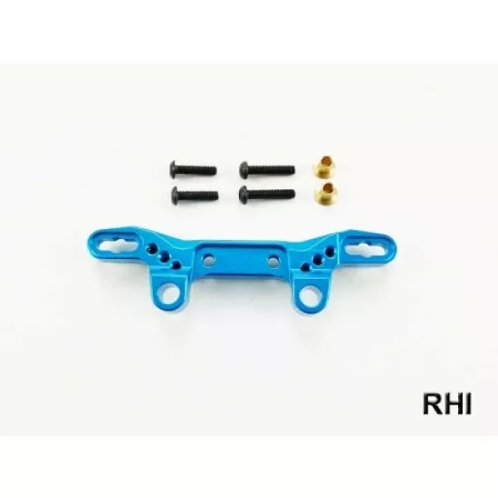 Demperbrug voor en achter Blauw alu TT02 Tamiya