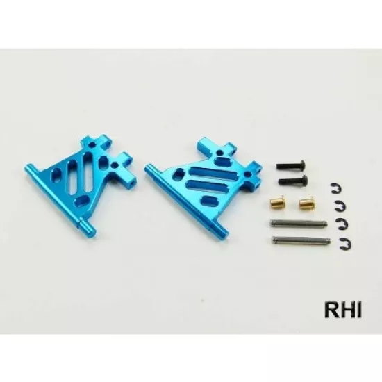 Draagarm (2) Blauw alu achter/onder TT02 Tamiya