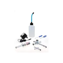 Robitronic Nitro Startset gloeistarter 2000mAh, lader, brandstoffles en gereedschap