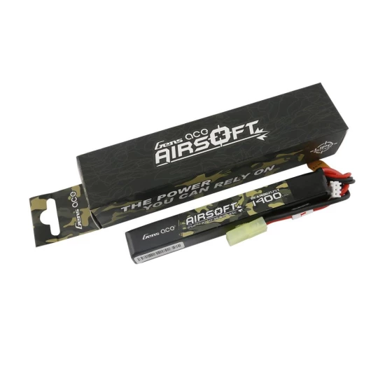 Gens Ace 25C 1400mAh 2S1P 7.4V Airsoft Gun Lipo Battery with mini Tamiya Plug