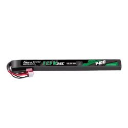 Gens Ace 25C 1400mAh 3S1P 11.1V Airsoft Gun Lipo Battery with T Plug