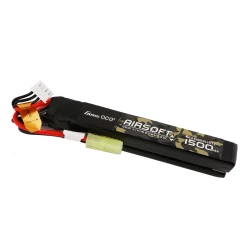 Gens Ace 1500mAh 11.1V 25C 3S1P Nunchuck 2X Airsoft Gun LiPo Battery Mini Tamiya Plug