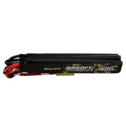 Gens Ace 1500mAh 11.1V 25C 3S1P Nunchuck 3X Airsoft Gun LiPo Battery Mini Tamiya Plug