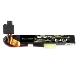 Gens Ace G Tech 1500mAh 7.4V 25C 2S1P Airsoft Gun LiPo Battery Mini Tamiya Plug