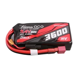 Gens Ace G-Tech 3600mAh 11.4V 3S1P 60C High Voltage Lipo Battery Pack with T-plug