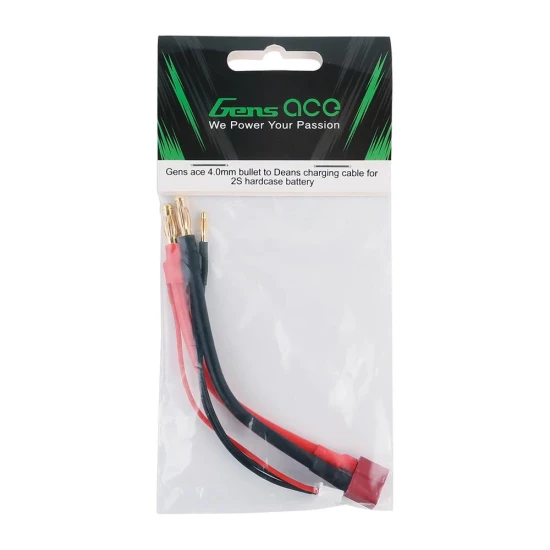 Gens Ace 2S charge cable: 4.0mm bullet to Deans(T)