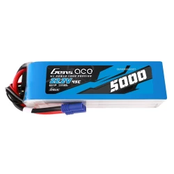Gens Ace G Tech 5000mAh 22.2V 45C 6S1P LiPo Battery EC5 Plug
