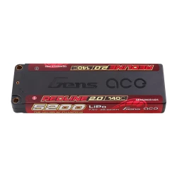 Gens Ace Redline 2.0 5200mAh 7.6V 140C 2S HardCase 146# HV Lipo Battery