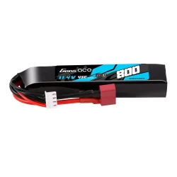 Gens Ace 800mAh 11.1V 45C 3S1P High Voltage LiPo Battery Deans T Plug