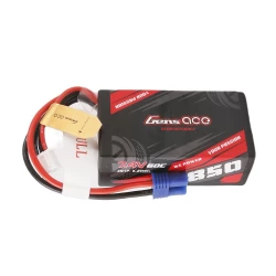 Gens Ace 850mAh 7.4V 60C 2S1P LiPo Battery EC2 Plug