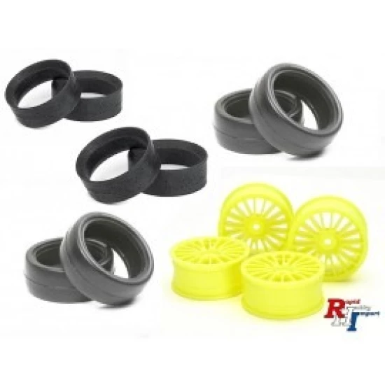 Tamiya 4er Set Slick A 2x53433 2x53435 1x54850