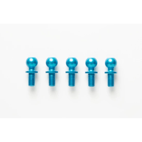 DB-01 5x5mm Aluminium Kogel Connector (5) blauw geanodiseerd