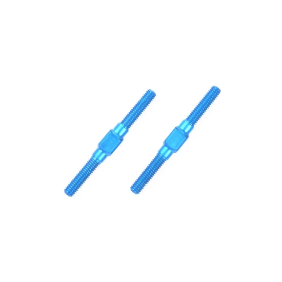M3x32mm Aluminium Spoorstang Shaft (2) blauw geanodiseerd