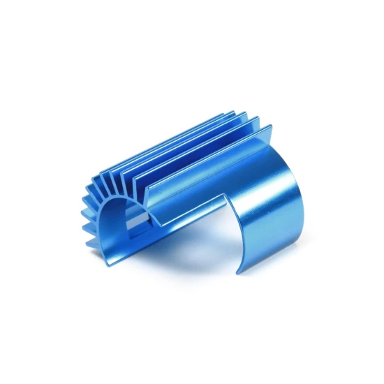 TT-02 Aluminium Motor Koellichaam Blauw Geanodiseerd