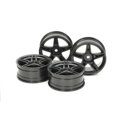 1op10 Twin5spakige Wielen +2 Zwart (4 stuks) 24mm