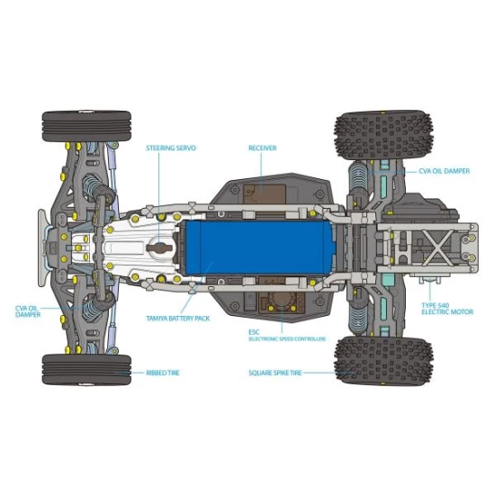 Tamiya 1:10 RC Fighter NXGEN DT-04 bouwdoos
