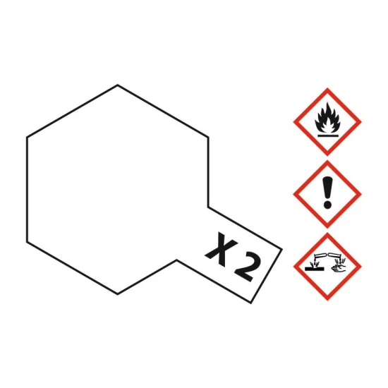 X-2 Wit glanzend 23 ml Glas