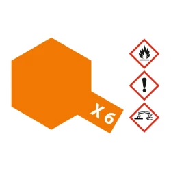 X-6 Oranje glanzend 23 ml Glas