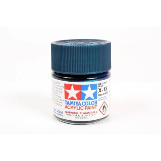 X-13 Metallicblauw glanzend 23 ml Glas