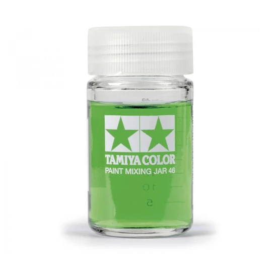 Kleurmengglas rond 46ml met schaal