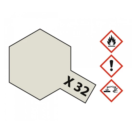 81532 X-32 Titanium Zilver Glanzend 10ml Acryl