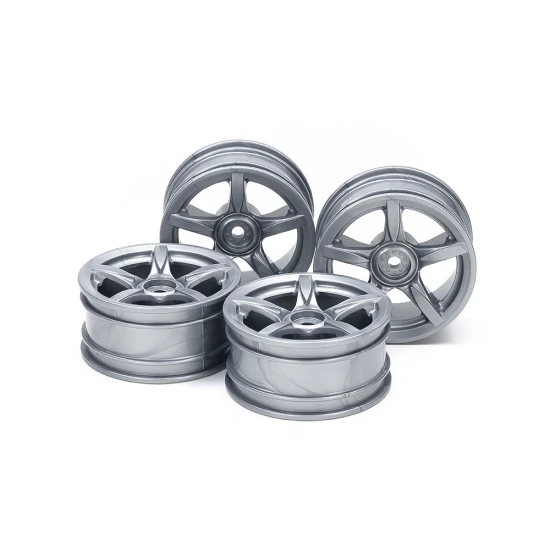 GEBOGEN 5-SPAAKS WIELEN 4 STUKS. (ZILVER, 26mm/+2)