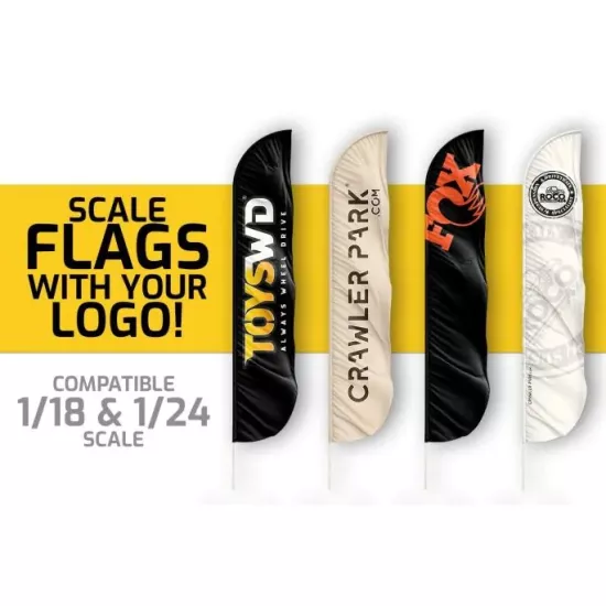 ToysWD Crawler Park: 1/18 & 1/24 Custom Flag with your logo (50 minimum amount)