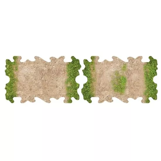 ToysWD Crawler Park: 2x Dirt And Grass Quarter Straights For 1/18 & 1/24 RC Crawler Park Circuit