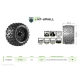 Louise RC MT-UPHILL 1/10 Monster Truck Banden op Zwarte Velgen, verwisselbare 12 mm smal, 12 mm breed, 14 mm, 17 mm zeskant 2 stuks