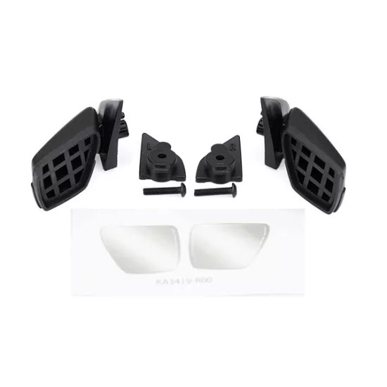 Side mirrors (left & right)/ mirror mounts (left & right)/ 3x14mm BCS (2)Â (attaches to #10111 body)